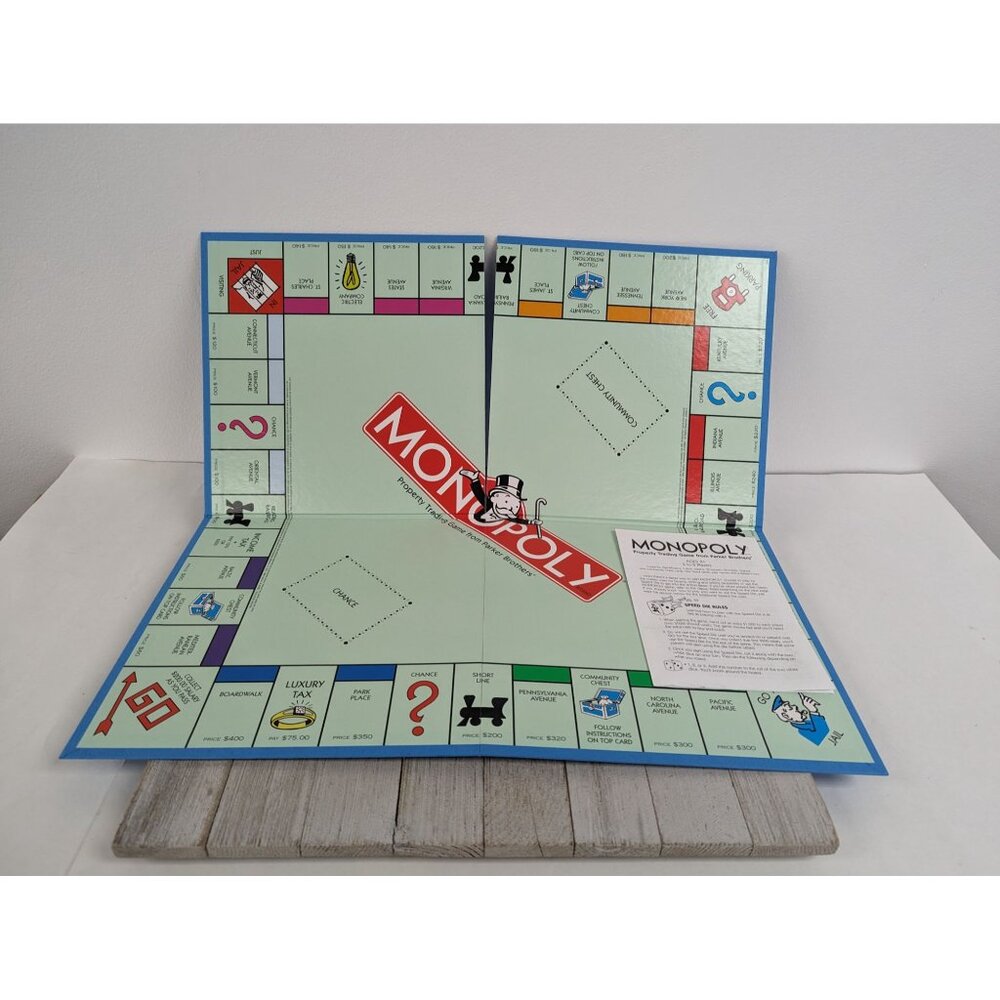 Vintage 2007 Monopoly Edition Game Replacement Board Instructions